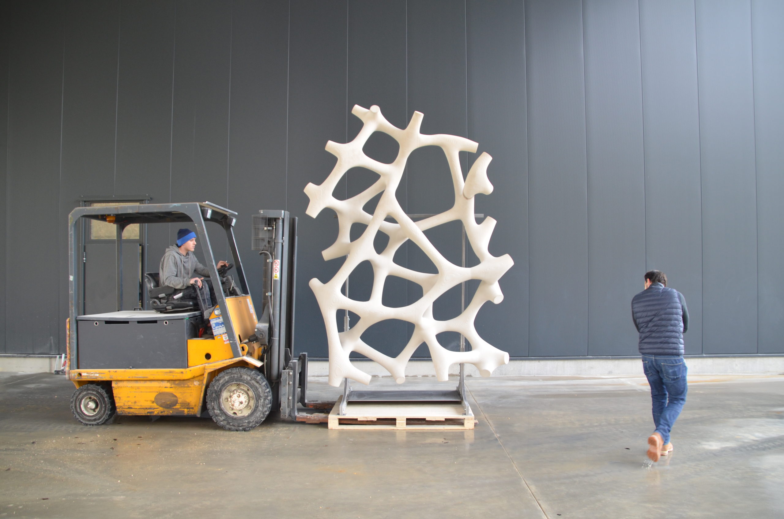piece in raw material for 3d printed facade